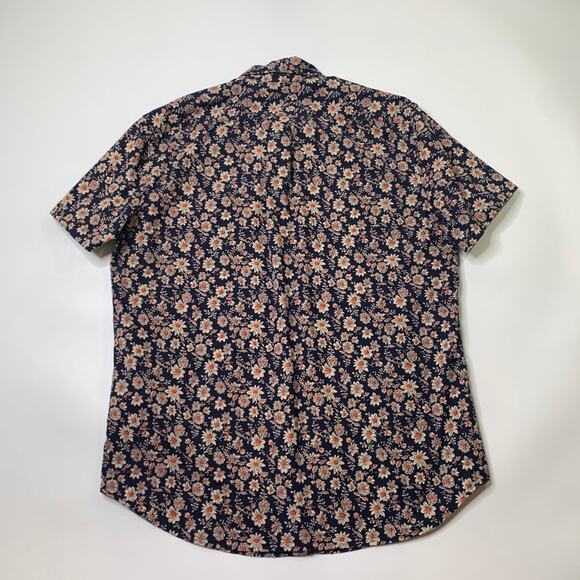 J Crew Shirt Mens M Medium Classic Fit Organic Cotton Stretch Secret Wash Floral - Picture 8 of 10